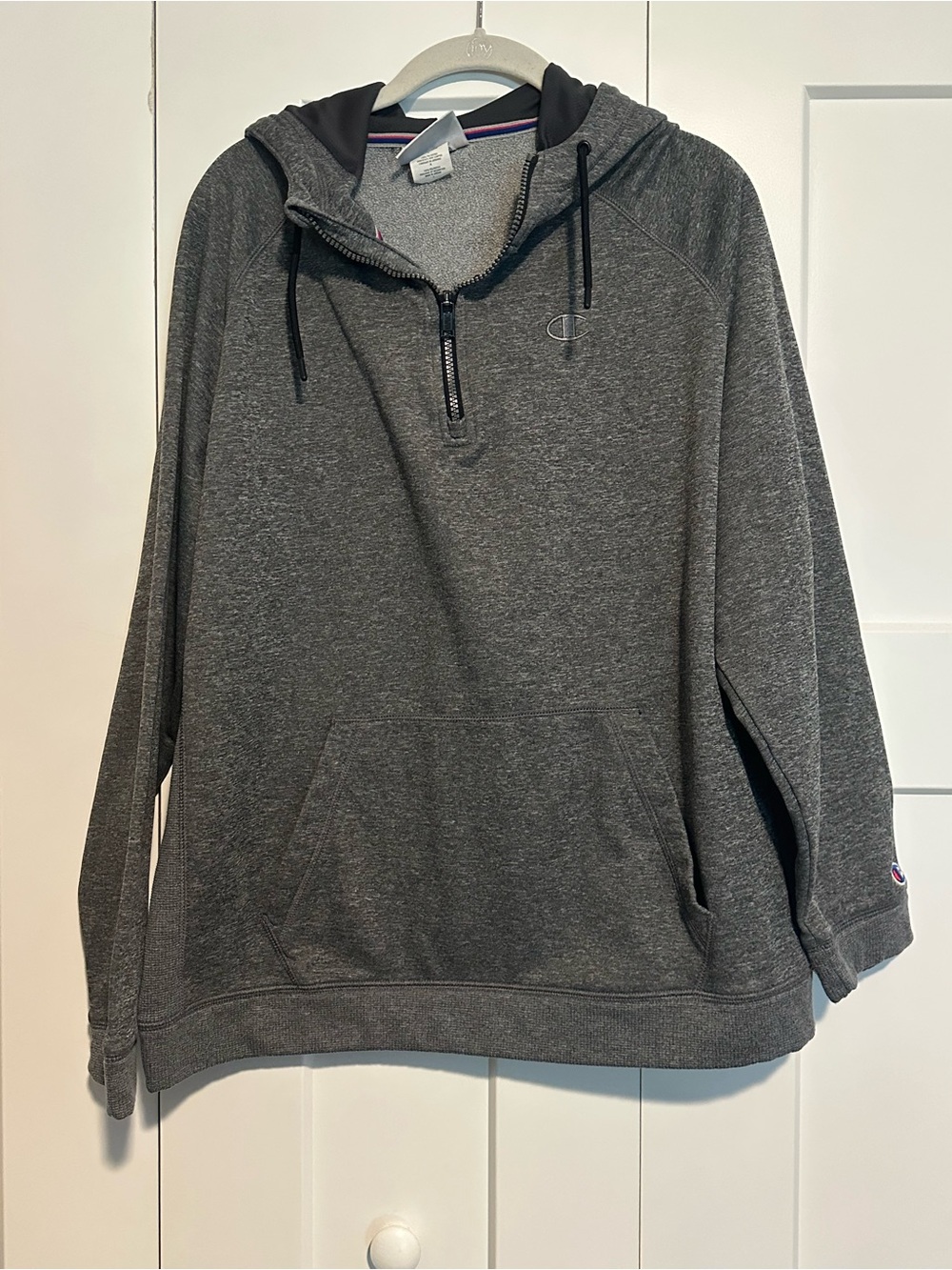 Champion Charcoal Gray Half-Zip Hoodie Sweatshirt